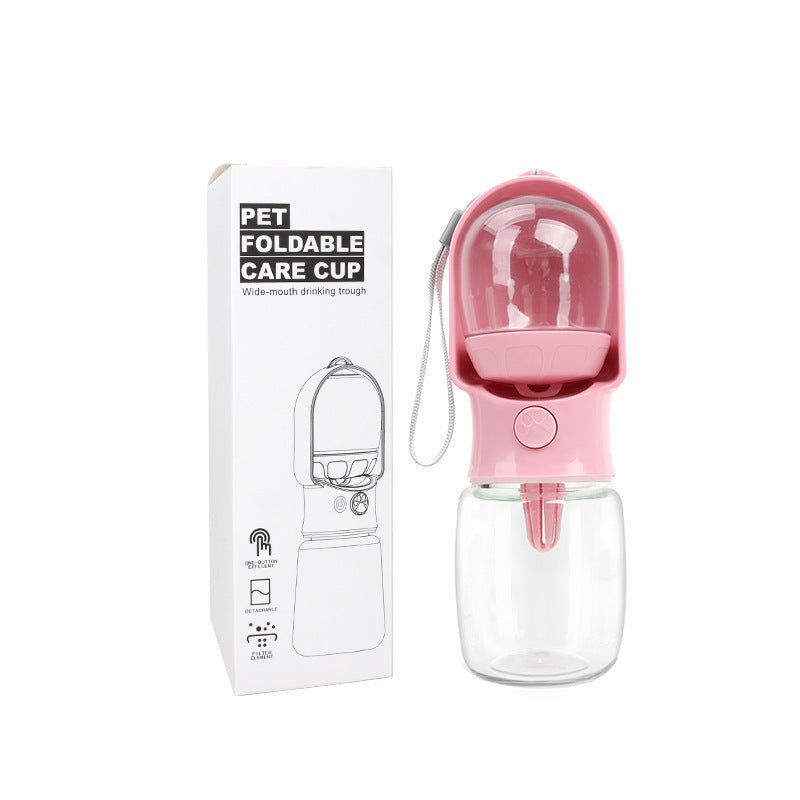 Portable Dog Drinking Water Bottle with Food Container