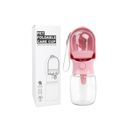 Portable Dog Drinking Water Bottle with Food Container