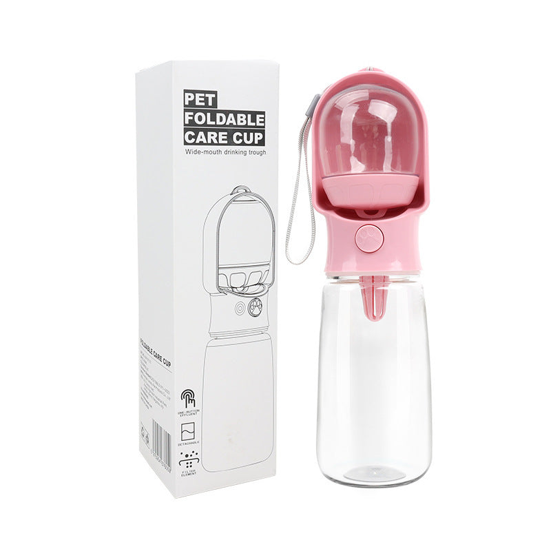 Portable Dog Drinking Water Bottle with Food Container